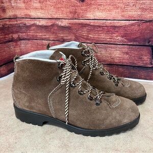 Vintage Raichle Switzerland Nubuck Suede Leather Hiking Trail Ankle Boots